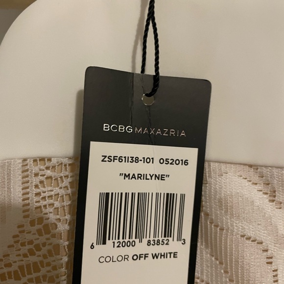 BCBGMAXAZRIA Marilyne Swirl Lace Cutout Gown - Picture 4 of 6